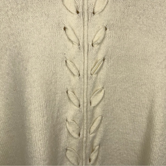 SMALL IVORY WHITE CREAM POOF APPAREL SWEATER NEUTRAL COLOR LONG SLEEVE - Picture 11 of 15